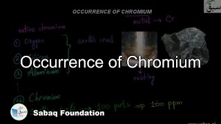 Occurrence of Chromium