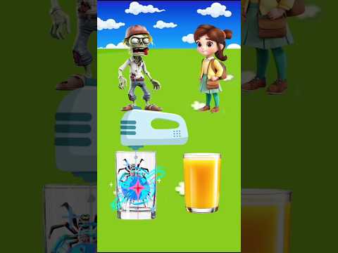 Zombie ~vs~ police ~ juice ~ challenge~ 🤣😂😍 ~ bhoot ~ wala ~ catoon ~ #shots ~ #cartoon #trending