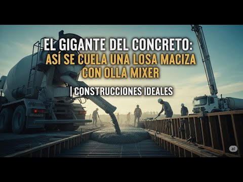Colado de una Losa Maciza con Olla Mixer | CONSTRUCCIONES IDEALES