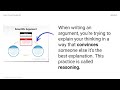 Supporting Claims with Evidence and Reasoning