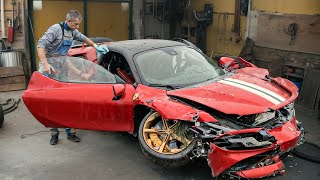 RESTAURACIÓN COMPLETA POR UN SOLO HOMBRE DE UN FERRARI 575 POR @TUSSIK01