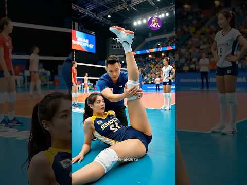 허벅지에 쥐 난 여신 배구 선수 응급 처치 후  반응 🤔 #배구 #소아라 #soara #volleyball #sports #stretching