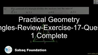Practical Geometry Triangles-Review-Exercise-17-Question 1 Complete