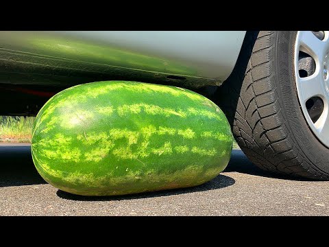 Crushing Crunchy & Soft Things by Car! EXPERIMENT: BIG WATERMELON VS CAR