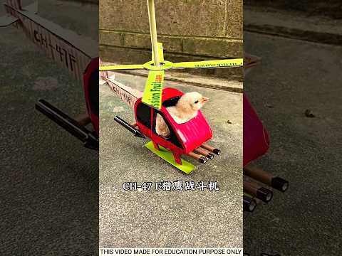 Chintu goes to war with a helicopter🚁🐥 #shorts #gadgets #shortsfeed