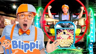 Blippi Goes Full Speed at Fun Mountain Theme Park! Races, Bumps & Climbs! | Videos for Kids