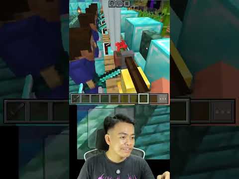 Adikku bikin bendera Indonesia di Minecraft