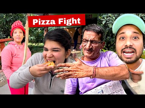 Pizaa खाने से पहले हुयी भयंकर लड़ाई😡 pizza party