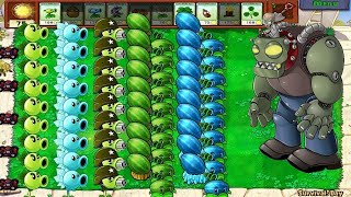 Plants vs Zombies 99 Gatling Pea vs Winter Melon vs 999 Zombies