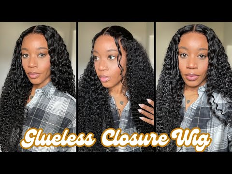 HIGH Density 250% | Half Up Half Down On Curly 5x5 HD Closure Wig | No glue NEEDED | Ft. AsteriaHair