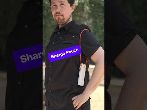 The Sharge Pouch lets you wear your power bank -- and its magnetic AC adapter and cable, too.