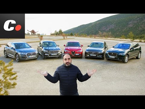 BMW X3, Volvo XC60, Alfa Romeo Stelvio, Audi Q5, Jaguar F-Pace | Prueba Comparativa SUV | coches.net