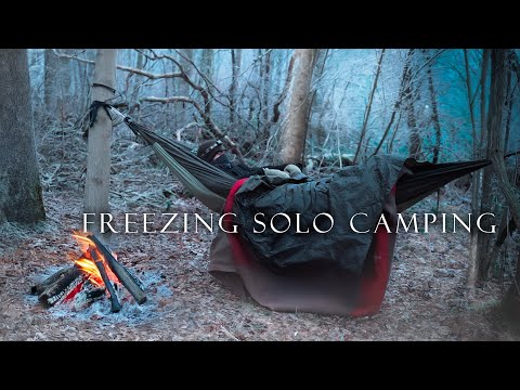 Freezing Solo Camping Overnight - Hammock Survival at -10°C