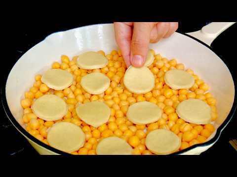 1 can chickpeas! I make this almost every week! Easy and delicious chickpeas recipe!