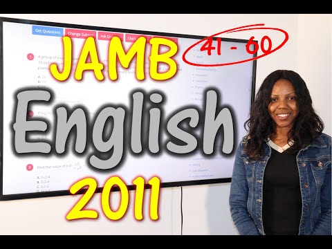 JAMB CBT English 2011 Past Questions 41 - 60