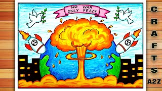 Hiroshima Nagasaki Day Drawing | Hiroshima Nagasaki Day Poster | Hiroshima Day Poster Drawing Easy