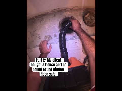 Part 2: My client bought a house and he found round hidden floor safe. #mystery #rusty #waterdamage