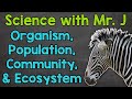 Exploring Ecological Levels: Organism to Ecosystem