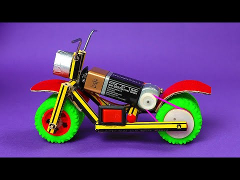 How to Make Pencil Motorcyle at Home  - Amazing DIY dc motor Bike