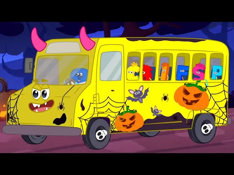 Halloween Wheels On The Bus, Spooky Rhyme for Kids by Mr Alphabet