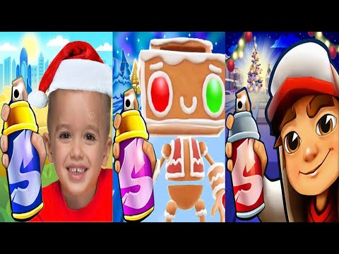 Subway Surfers Winter Wonderland Gingerbot vs Vlad and Nikita vs Floor is Lava Elf Tricky Gameplay