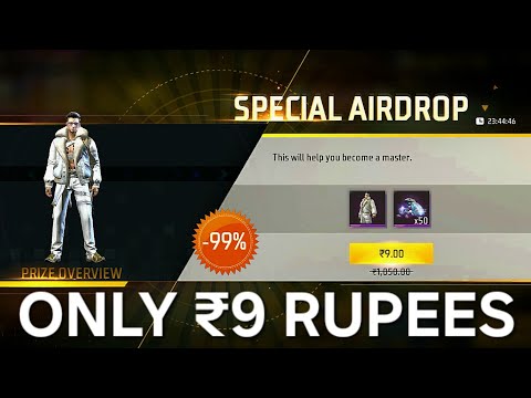 ₹9 Rupees Special Airdrop Free Gangster Bundle And 50 Diamonds | Garena Free Fire  ||