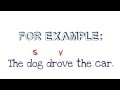 Identifying Subjects and Verbs in Sentences