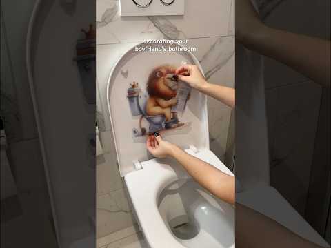 Decorating your boyfriend’s bathroom #youtubeshorts #foryou