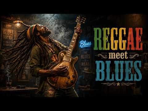 REGGAE meet BLUES 🎸 Smoky Bar Guitar Vibes | Soulful Roots & Blues Grooves for Relaxing