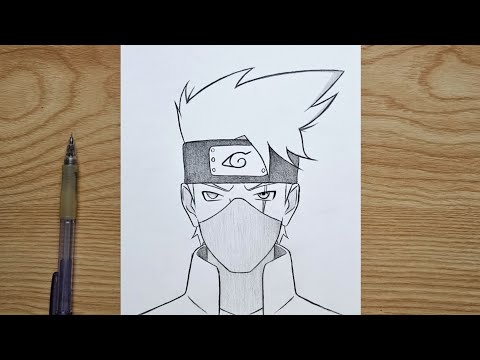 How to draw Kakashi | Ninja Anime Kakashi step by step | Kakashi from Naruto drawing easy tutorial