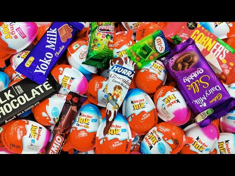 Satisfying video Asmr lollipops candy and chocolate gummy candy unboxing video Asmr.