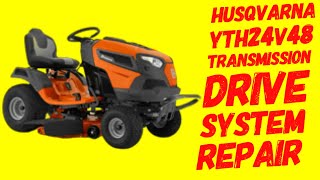 HUSQVARNA YTH24v48 TRANSMISSION DRIVE REPAIR AND MASSIVE OIL LEAK UPDATE