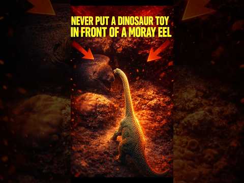 NEVER PUT A DINOSAUR TOY IN FRONT OF A MORAY EEL 🦖😱🌊