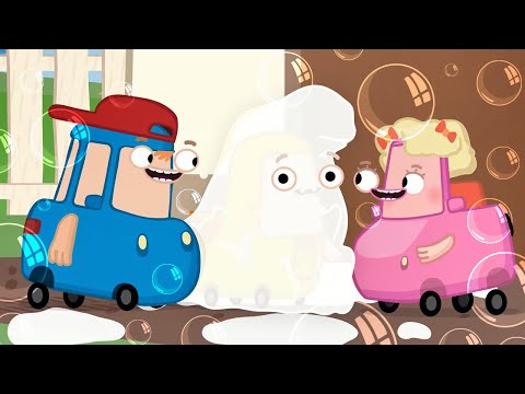 A Família Wheelzy ama brincar! Desenhos animados de carros em português. Desenho animado infantil