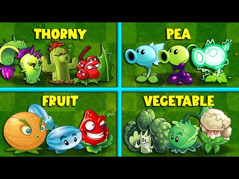 Random 4 Team Plants Battlez - Who Will Win? - PvZ 2 Gameplay