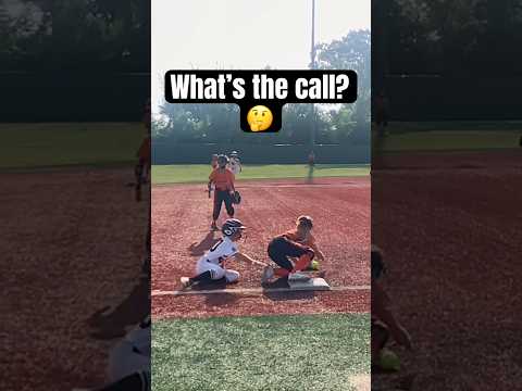 This call has us confused?🤷‍♂️ #softball