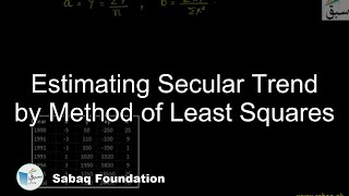 Estimating Secular Trend by Method of Least Squares