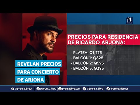 ¿Es fan de Arjona? Revelan precios para conciertos en el Teatro Nacional Miguel Ángel Asturias
