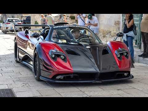 $70 MILLION Convoy Leaving Matera - 3x Jesko, 1 of 1 Zonda 760, Huayra Epitome, Utopia, GM T50