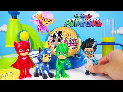 Ellie Sparkles con PJ Masks atrapada DENTRO de una pelota LOL Surprise Confetti Pop