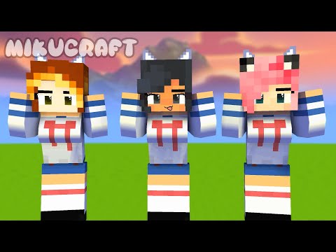 yay arigato aphmau split school and pretty friernds - minecraft animation