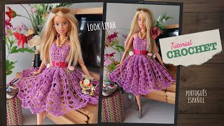 Vestido simples de crochê para bonecas 💄 Liyah