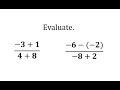 Simplifying Expressions and Operations