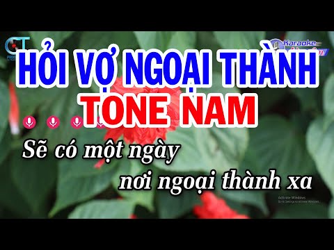 Karaoke Hỏi Vợ Ngoại Thành Tone Nam ( Am ) Nhạc Sống Beat Chuẩn || Karaoke Đồng Sen