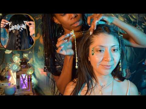 ASMR Goddess of the Night give you MAGICAL SLEEP (She got INSANE Tingles) HAIRSTYLING, MASSAGE