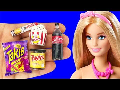 30 DIY MINIATURE REALISTIC HACKS AND CRAFTS FOR BARBIE AND DOLL, MINI FOOD CRAFTS MINI SWEETS CRAFTS