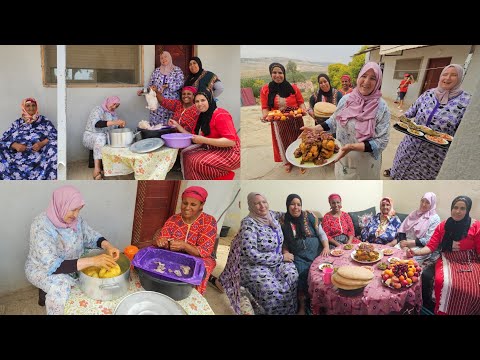 هادي هيا طيابة ديال العائلة🤗دجاج المحمر بدغميرة😋بزغاريت ونشاط💃الله يكمل بالخير علينا🤲