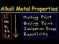 Properties and Reactions of Alkali Metals