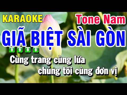 Karaoke Giã Biệt Sài Gòn Nhạc Sống Tone Nam C#m | Beat Huỳnh Anh