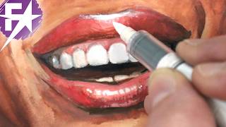 Dibujar expresiones: mujer alegre